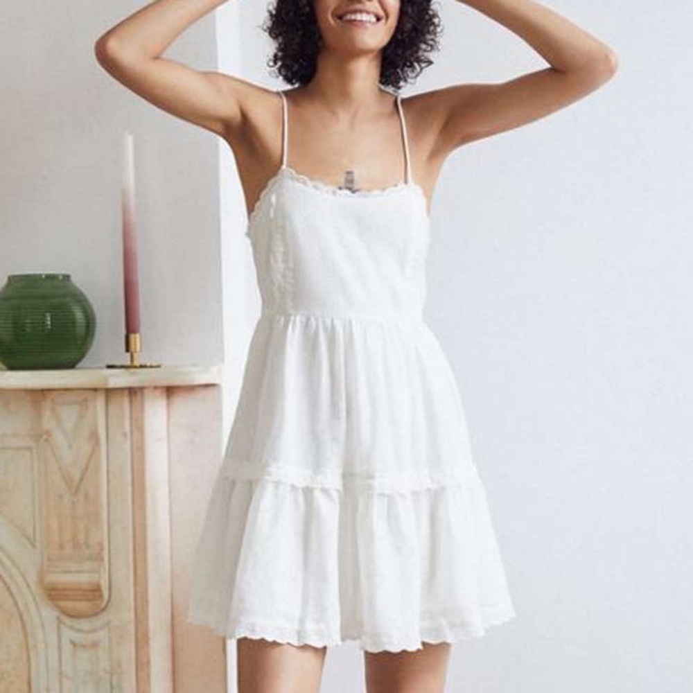 UO hanna scallop babydoll dress